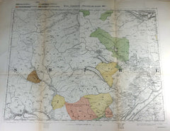 Deer Forest Commission Map - Scotland - "ALNESS - SHEET 93" - Chromo - 1892