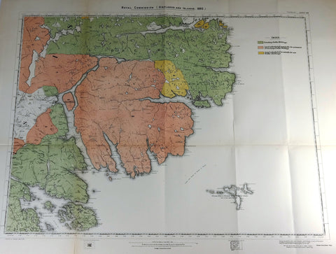 Deer Forest Commission Map - Scotland - "TABERT - SHEET 99" - Chromo - 1892
