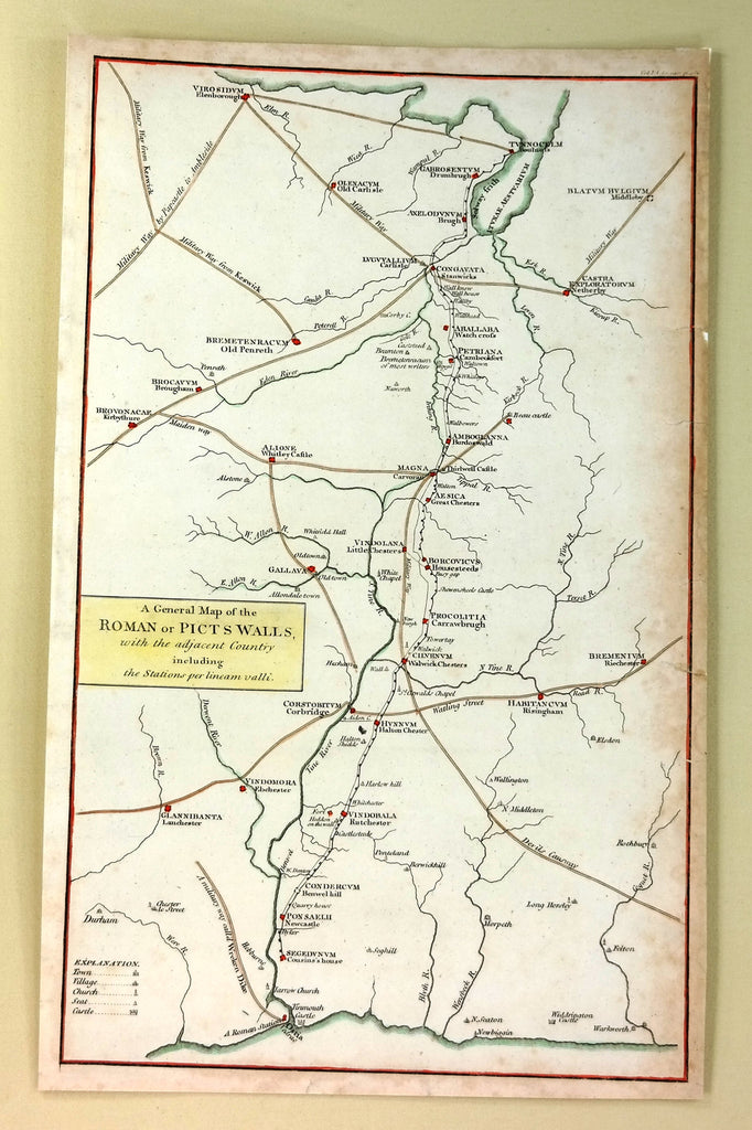 Antique Map - "ROMAN or PICTSWALLS"  - h/c Eng. - 1789