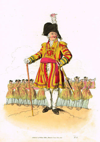 Payne's "COSTUMES OF GREAT BRITAIN, No. 18 - The Admiral" - Aquatint Engraving - 1805