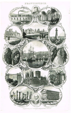 Miscellaneous Travel - "FRONTISPIECE OF DUGDALE'S ENGLAND & WALES DELINEATED - Engraving - c1840