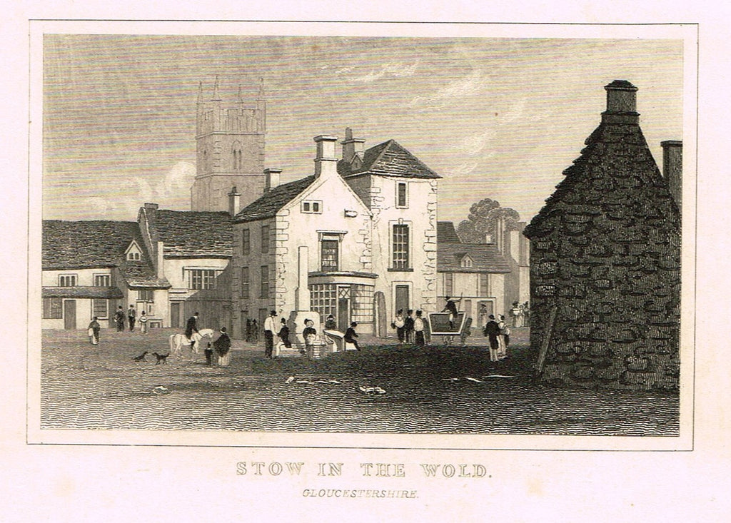 Dugdale's Miniatures - "STOW IN THE WOLD - GLOUCESTERSHIRE" - Engraving - c1830