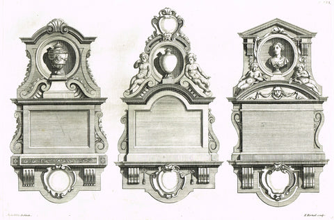 Gibbs's - MONUMNET FOR JOHN BRIDGEMAN, ASHTON IN WARWICKSHIRE - Engraving - 1739