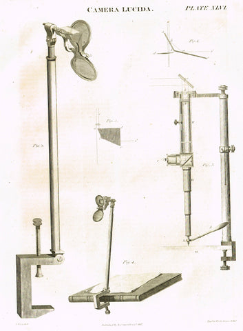 Constable's Encyclopedia - "CAMERA LUDINDA - Plate XLVI" - Engraving - 1817