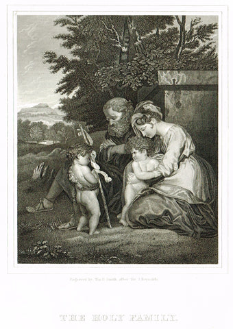 Holy Bible published by Andrus - "THE HOLY FAMILY" - Steel Engraving - 1845