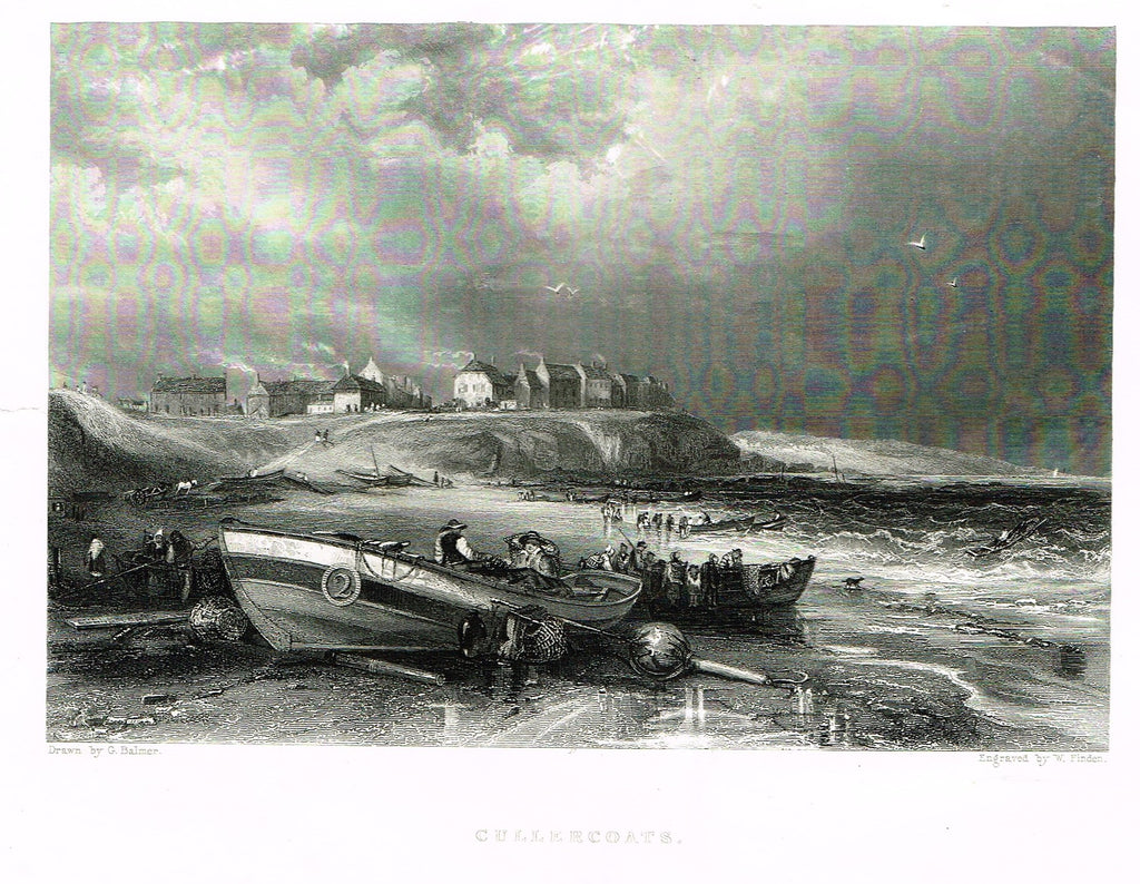 Marine Print - Balmer's "CULLERCOATS" Engraved by Finden - Steel Engraving - c1840