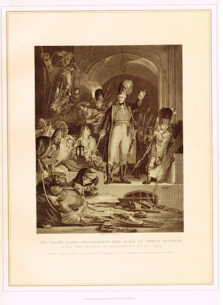 Archer's - SIR DAVID BAIRD DISCOVERING THE BODY OF TIPPOO SULTAN - Tinted Litho - 1880