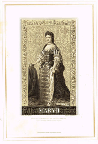 Archer's Royal Portraits - "MARY II" - Tinted Lithograph - 1880