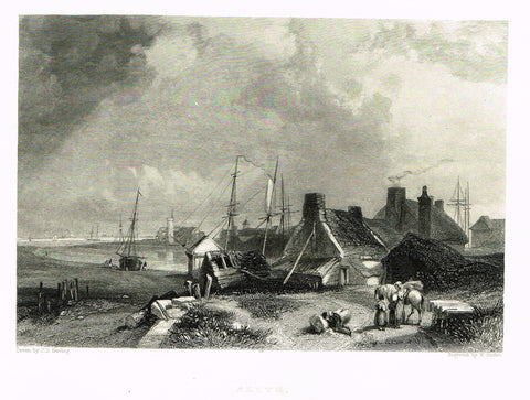 Finden's Country Scene - "BLYTH" - Steel Engraving - c1833