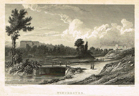 Finden's Country Scene - "WINCHESTER" - Steel Engraving - c1833