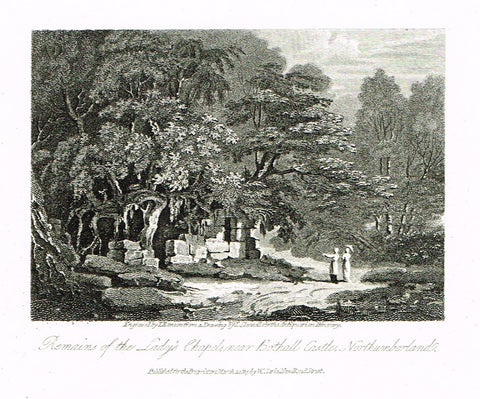 Misc. Miniature Scenes - "REMAINS OF THE LADY'S CHAPEL, NORTHUMBERLAND" - Engraving - c1815