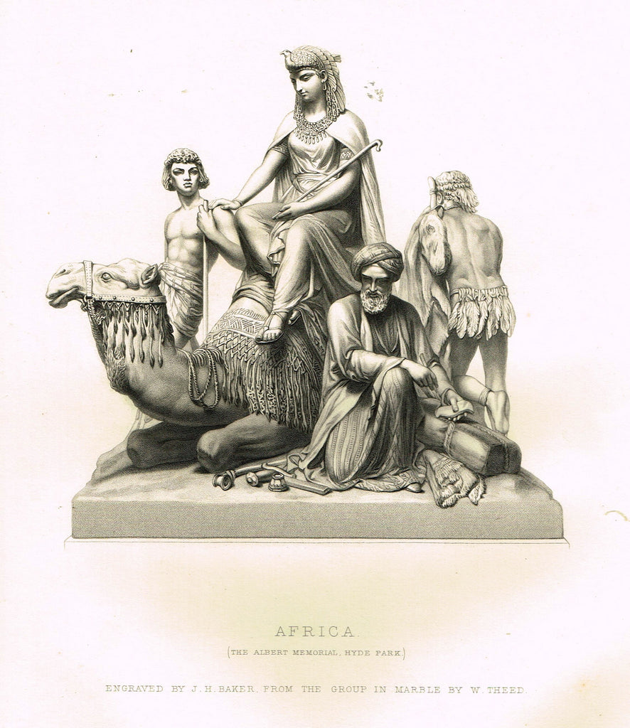 Art Journal's "AFRICA" Steel Engraving by J.H. Baker - 1871