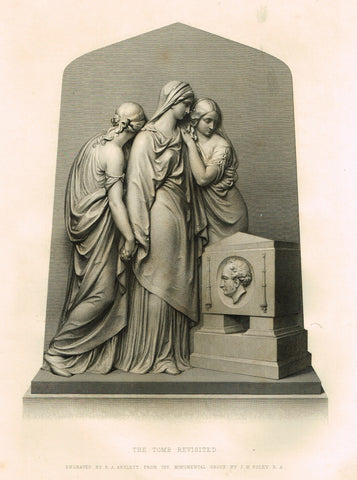 Art Journal's "THE TOMB REVISITED" - Steel Engraving by R.A. Artlett - 1871