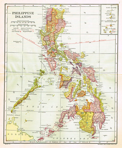 Dodd Mead's Universal Atlas - "PHILIPPINE ISLANDS" - Chromolithograph - 1906