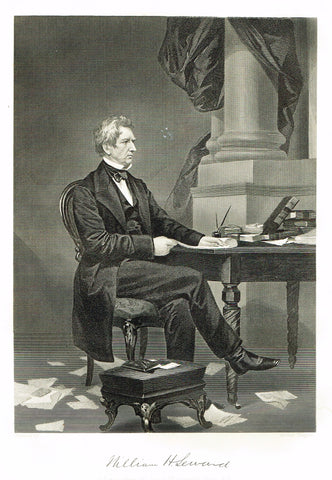 Duyckinck's National Portrait Gallery - "WILLIAM H. SEWARD" - Steel Enraving - 1862