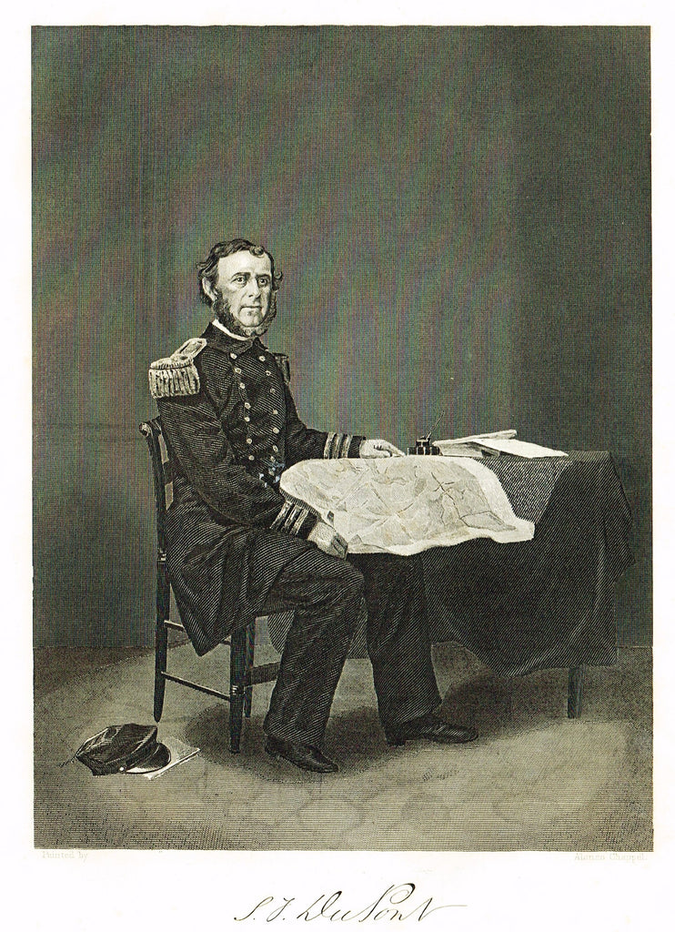 Duyckinck's National Portrait Gallery (Military) - "SAMUEL FRANCIS DUPONT" - Steel Enraving - 1862