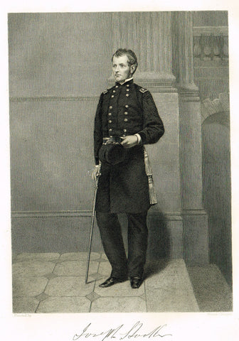 Duyckinck's National Portrait Gallery (Military) - "JOSEPH HOOKER" - Steel Engraving - 1862
