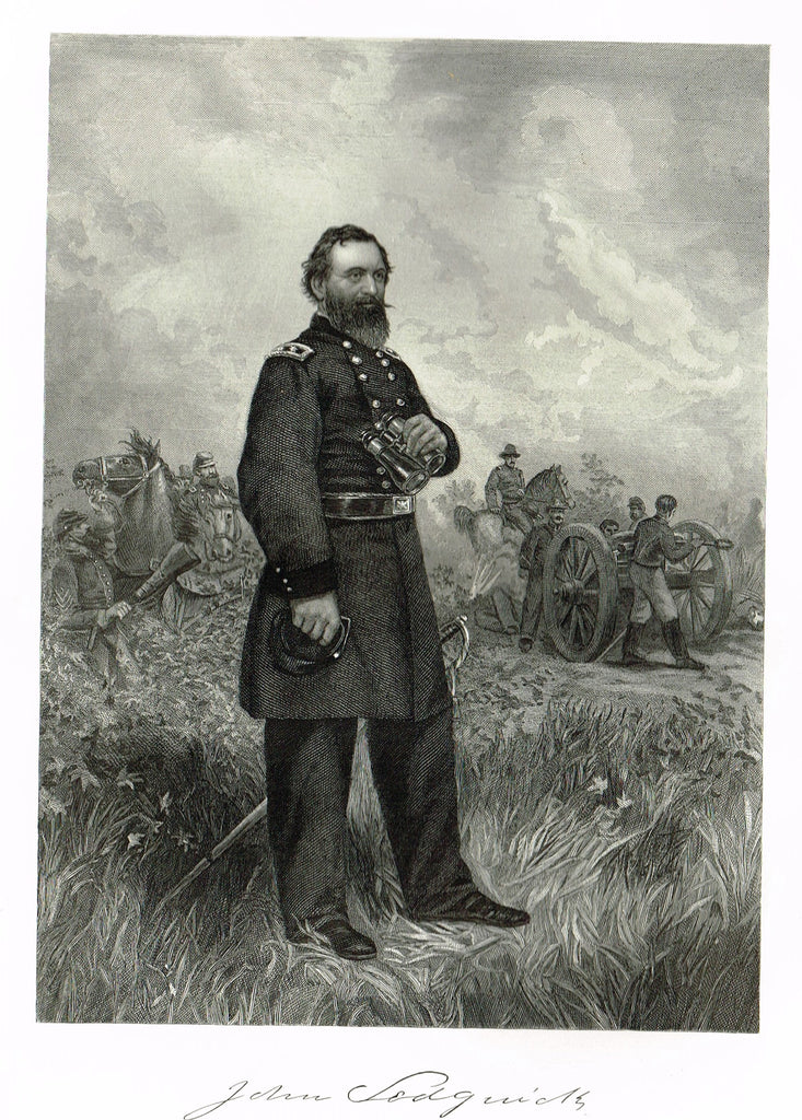 Duyckinck's National Portrait Gallery (Military) - "JOHN SEDGWICK" - Steel Engraving - 1862