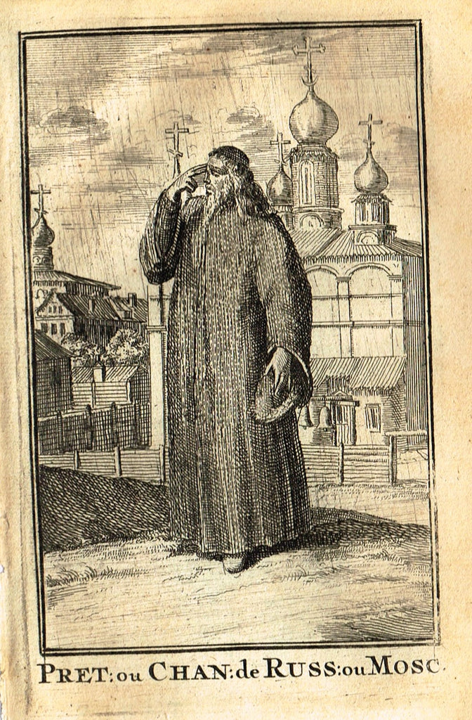 Buonanni's Histoire du Clerge - "PRET: OU CHAN: DE RUSS" OU MOSC." - Copper Engraving - 1716