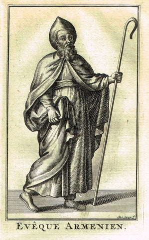 Buonanni's Histoire du Clerge - "EVEQUE ARMENIEN" - Copper Engraving - 1716