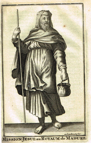 Buonanni's Histoire du Clerge - "MISSION" JESUI: AU ROYAUM:: DE MADURE" - Copper Engraving - 1716
