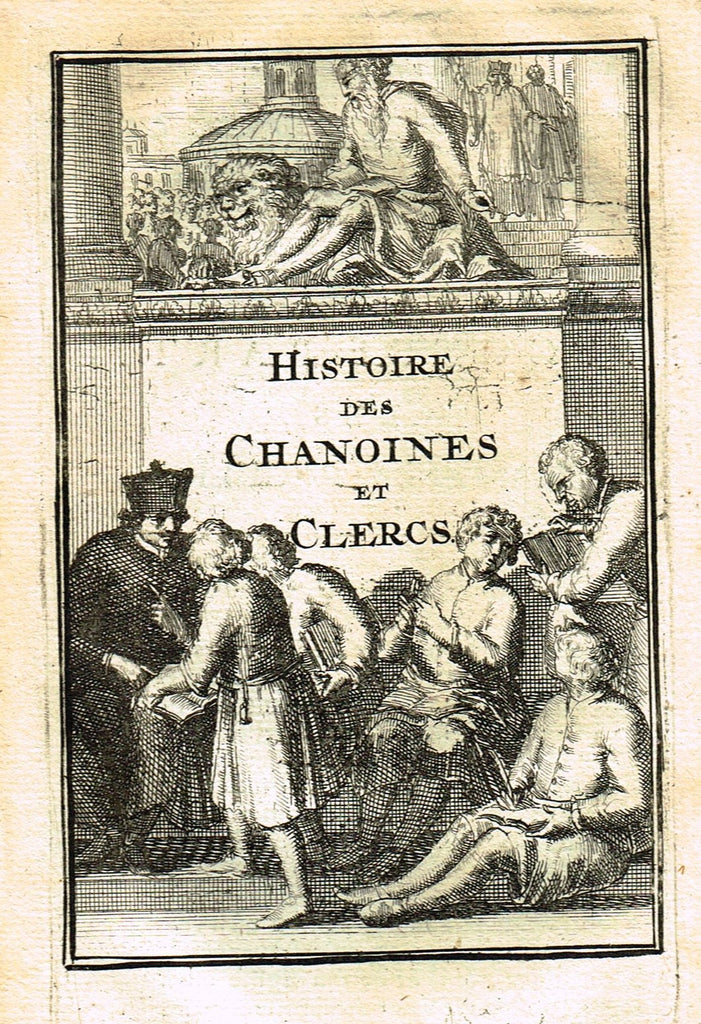 Buonanni's Histoire du Clerge - "HISTOIRE DES CHANOINES ET CLERCS- Copper Engraving - 1716