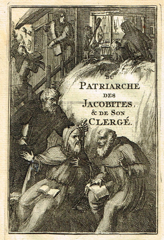 Buonanni's Histoire du Clerge - DU PATRIARCHE DES JACOBITES & DE SON CLERGE- Engraving - 1716