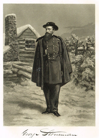 Duyckinck's National Portrait Gallery (Military) - "GEORGE STONEMAN" - Steel Engraving - 1862