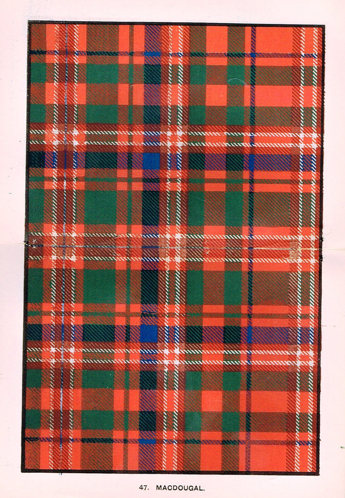 Johnston's Scottish Tartans - "MACDOUGAL" - Chromolithograph - c1890