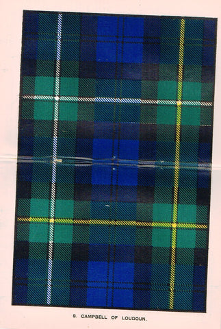 Johnston's Scottish Tartans - "CAMPBELL OF LOUDOUN" - Chromolithograph - c1890