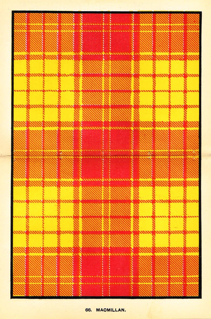 Johnston's Scottish Tartans - "MACMILLAN" - Chromolithograph - c1890