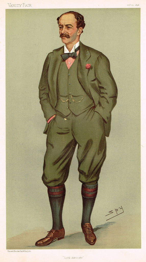 Vanity Fair (SPY) Print - "LORD ADVOCATE" - ANDREW MURRAY - Chromolithograph - 1896