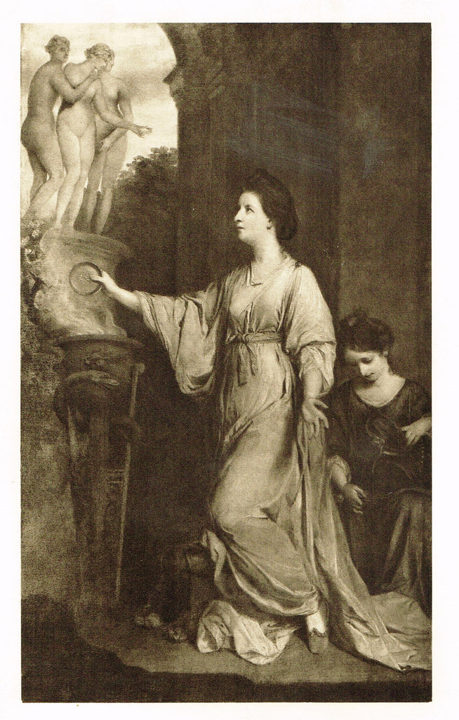 Photogravure Print - "LADY SARAH BUNBURY" from Joshua Reynolds - c1890