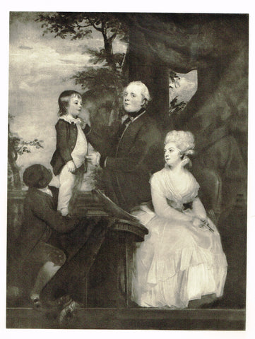 Photogravure Print - "GEORGE GRENVILLE, EARL OF TEMPLE AND FAMILY" from Joshua Reynolds - c1890