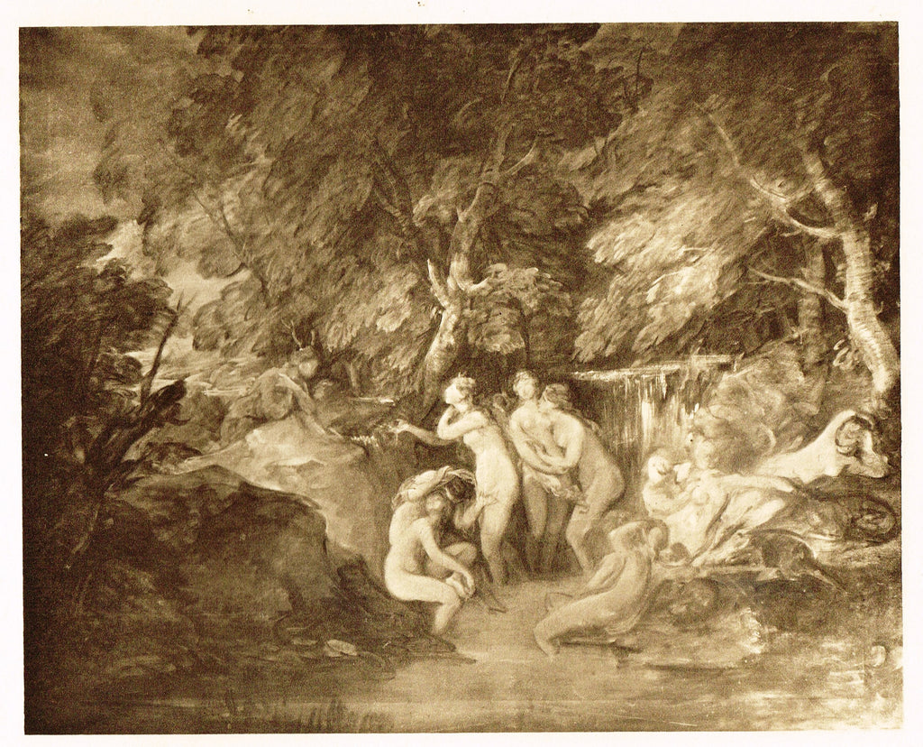 Photogravure Print - "DIANA AND ACTAEON"  from Thomas Gainsborough - c1890