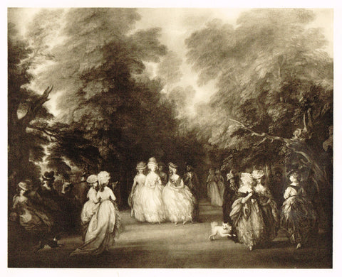 Photogravure Print - "THE MALL IN ST. JAMES PARK"  from Thomas Gainsborough - c1890