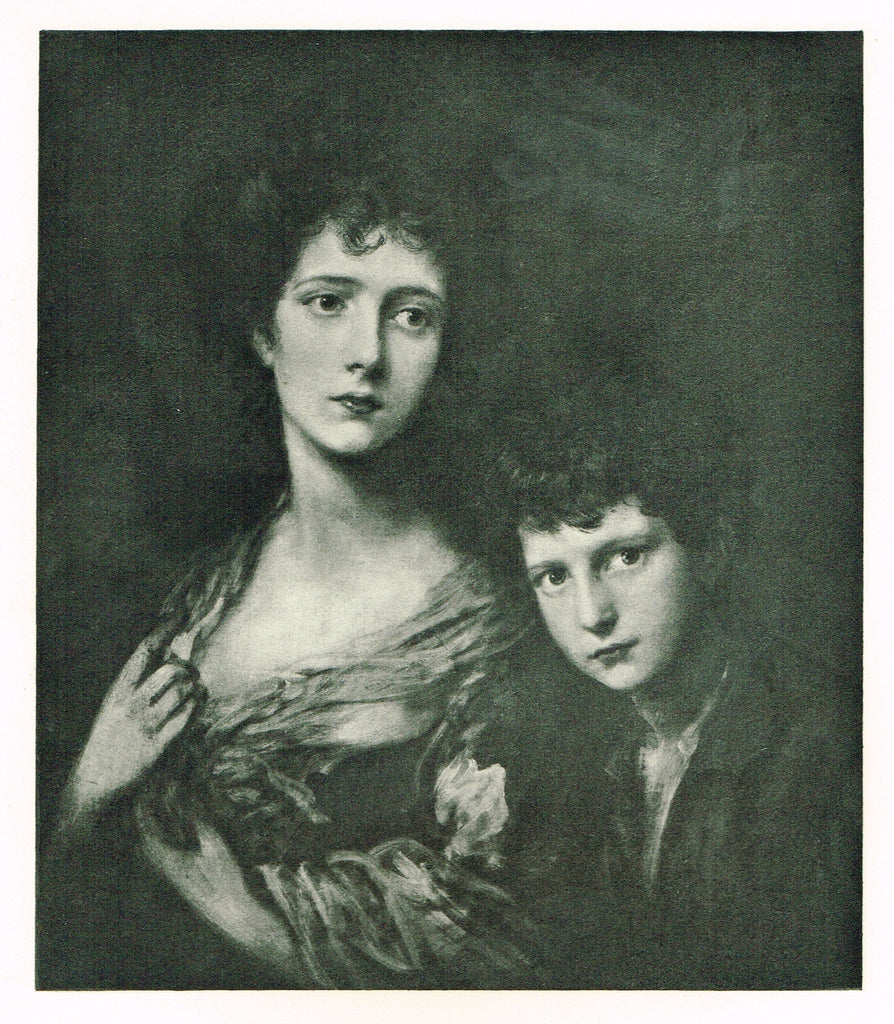 Photogravure Print - "ELIZABETH & THOMAS LINLEY"  from Thomas Gainsborough - c1890