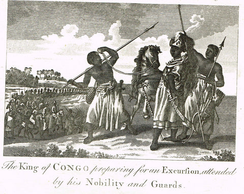 Bankes's Geography - KING OF CONGO PREPARING FOR EXECUSION -  Engraving - 1771
