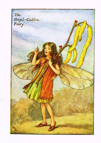 Cicely Barker's Fairy Print - "THE HAZEL CATLIN FAIRY" - Children's Lithogrpah - c1935