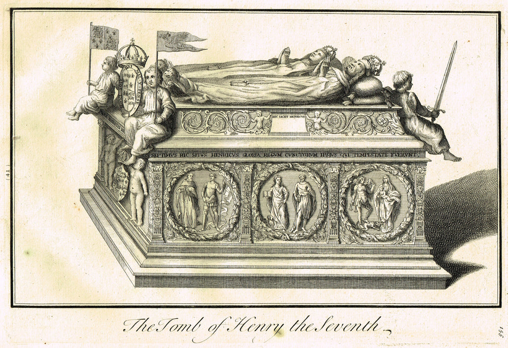 Dart's Westminster Abbey Tomb - "TOMB OF HENRY THE SEVENTH" - Copper Engraving - 1723