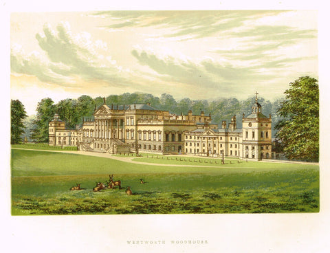 Morris's County Seats - "WENTWORTH WOODHOUSE" - Chromolithograph - 1866