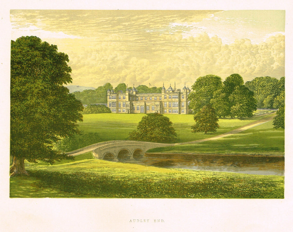 Morris's County Seats - "AUDLEY END" - Chromolithograph - 1866