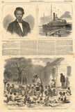 Harper's Weekly - "FEEDING THE NEGRO CHILDREN" - (Hilton Head) - June 14,1862