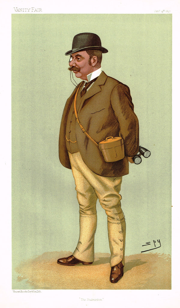 Vanity Fair (SPY) Print -  "THE BADMINTON" - Alfred Watson - Chromolithograph - 1897