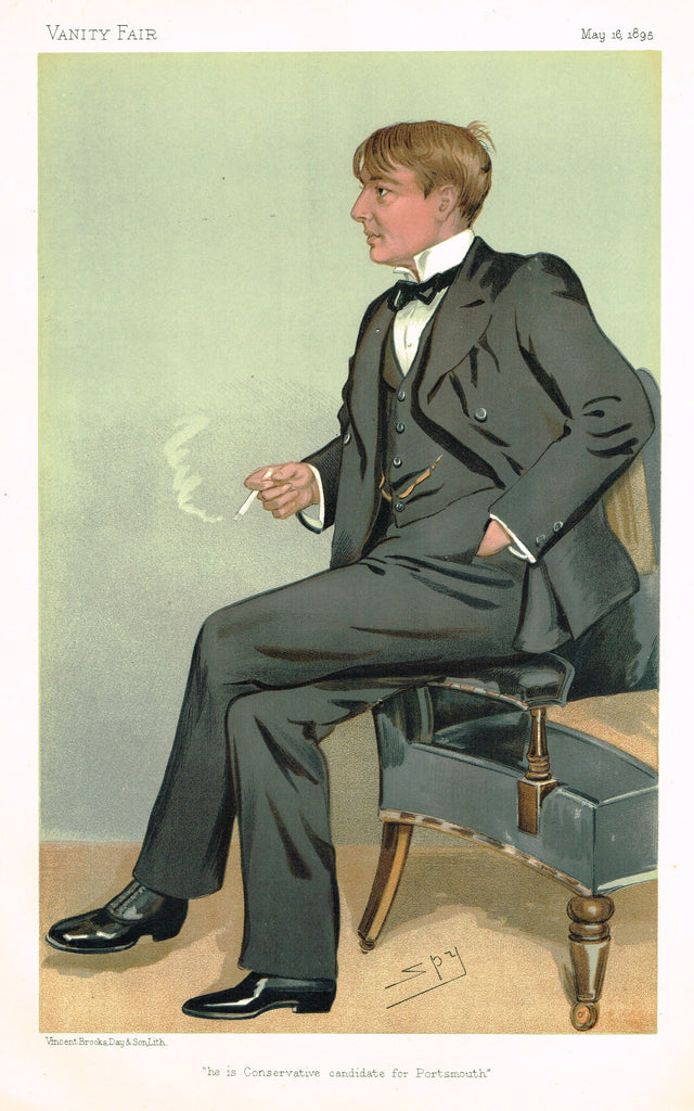 Vanity Fair (SPY) Print -  CONSEVATIVE CANDIDATE FOR PORTSMOUTH - Lord Kelvin   - Chromo - 1897
