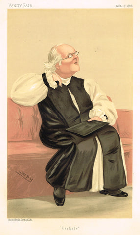 Vanity Fair (SPY) Print -  "CARLISLE" - Rt. Rev. Harvey Goodwin - Chromolithograph - 1895