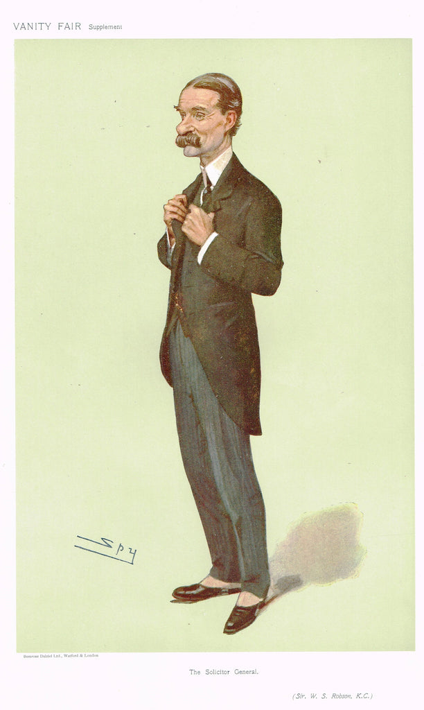 Vanity Fair (SPY) Print -  "THE SOLICITOR GENERAL" - Sir H.s. Giffard MP - Chromolithograph - 1890