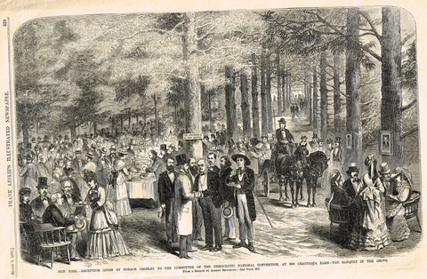 Leslie's Illustrated - 1872 - RECEPTION GIVEN BY HORACE GREELEY