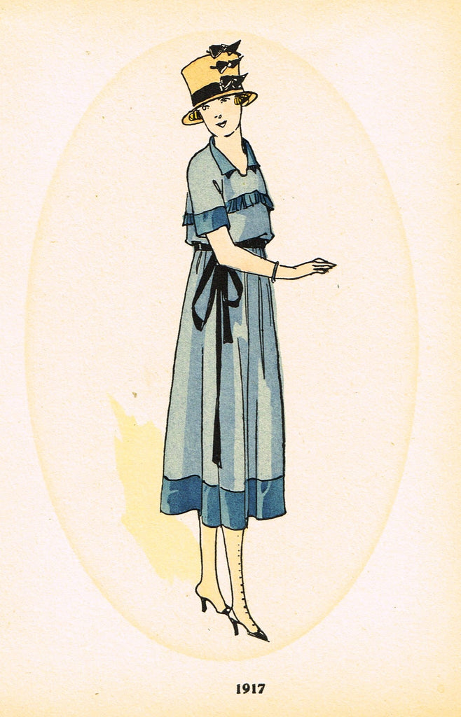 La Mode Feminine Fashion Plate-  "1917 B" -  Chromolithograph - c1920