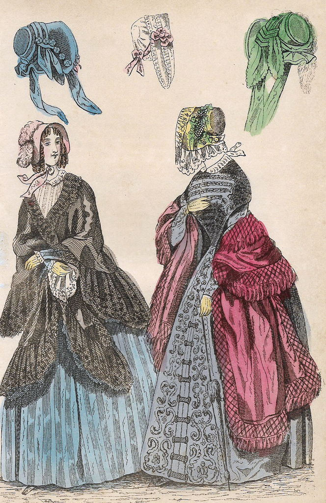 WOMEN IN COATS & BONNETS